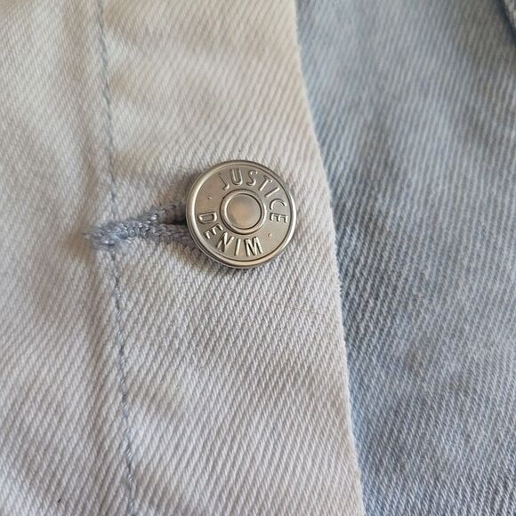 Care Bears Justice Denim Jacket Kids Girls Size Small 7/8 Blue White Jean - Picture 6 of 10